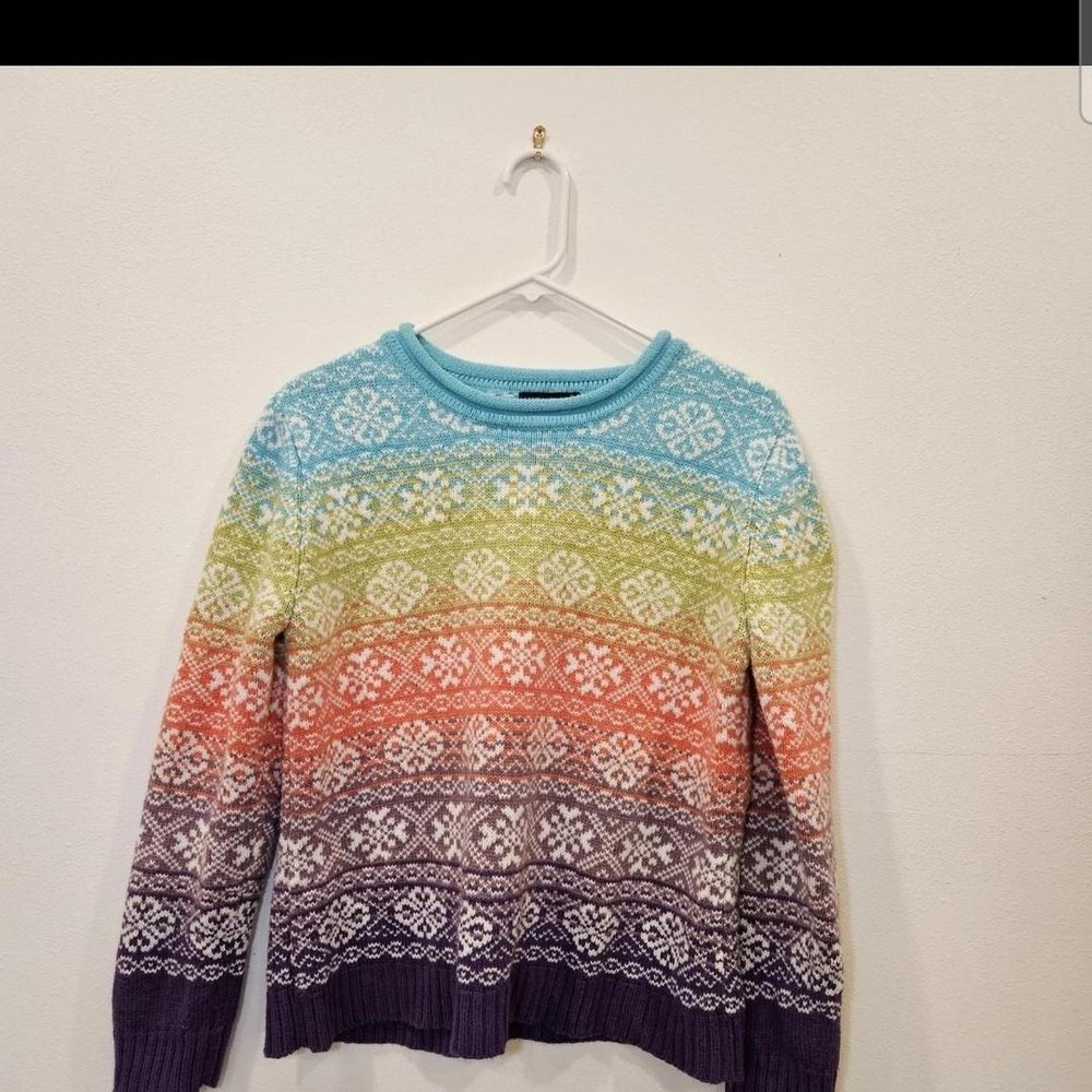 Caroline Taylor Vintage #Fair Isle Sweater L Women's #Pastelrainbow